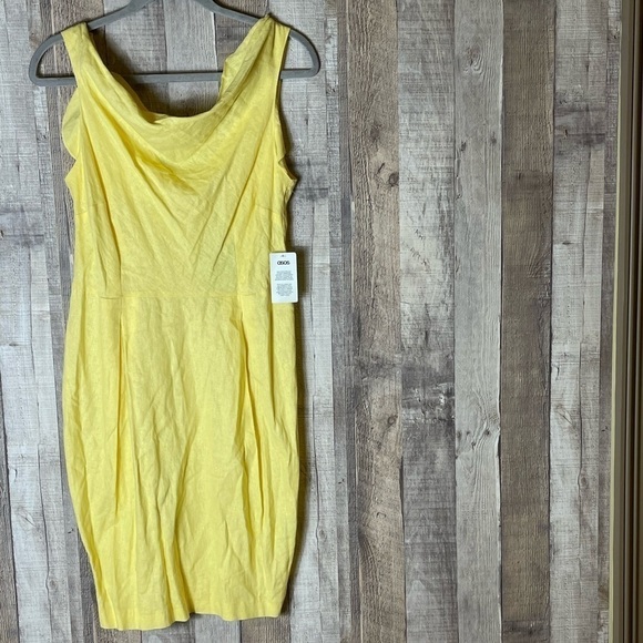 ASOS Yellow Linen Dress NWT - Picture 1 of 7